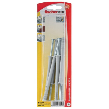 Cheville à clouer avec vis FISCHER N8100ZK
