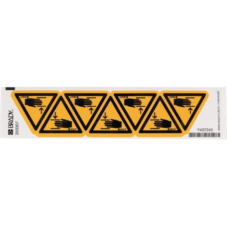 Autocollant Avertissement 50mm BRADY WB250307