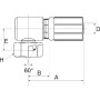Raccord GATES 10G10FBSPORX90BL