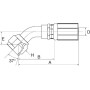 Raccord GATES 10G12FJX45S