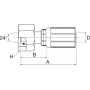 Raccord GATES 10G16FDHORX