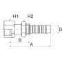 Raccord GATES 10GS12FFORX