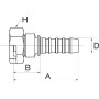 Raccord GATES 10GS21FFGX