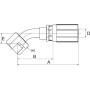 Raccord GATES 12G12FFORX45S