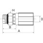 Raccord GATES 12G12MB