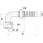 Raccord GATES 12GS12FJX90S
