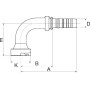 Raccord GATES 12GS16FLC90068