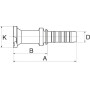 Raccord GATES 12GS16FLH