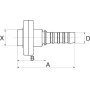 Raccord GATES 12GS27MPFL