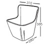 Auge à fixer 11,5L OK PLAST 1620100204