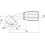 Raccord GATES 16G25FDHORX45