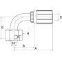 Raccord GATES 16G28FDLORX90