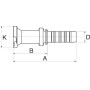 Raccord GATES 16GS16FL