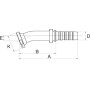 Raccord GATES 16GS16FLH22M