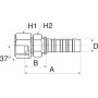 Raccord GATES 16GS20FJX