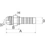 Raccord GATES 16GS20MJ