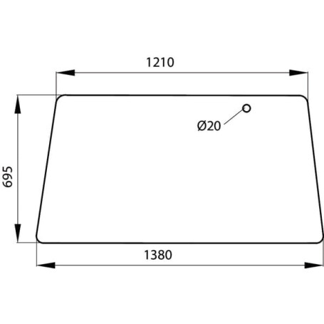 Lunette arrière UNIVERSEL 178810051110N