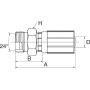 Raccord GATES 20G35MDL