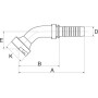 Raccord GATES 20GS20FLC45037