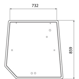 Vitre arrière UNIVERSEL 3715438M1N