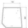 Vitre arrière UNIVERSEL 3715438M1N