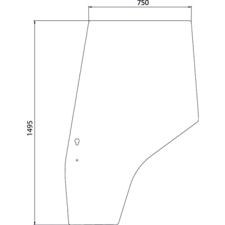 Vitre de porte gauche UNIVERSEL 3804659M1N