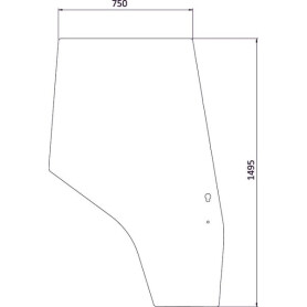 Vitre de porte droite UNIVERSEL 3805642M1N