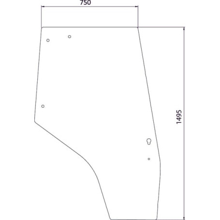 Vitre de porte droite UNIVERSEL 3825690M1N