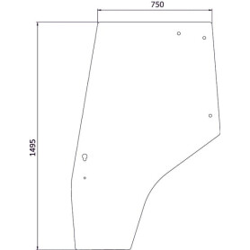 Vitre de porte gauche UNIVERSEL 3825716M1N