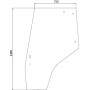 Vitre de porte gauche UNIVERSEL 3825716M1N
