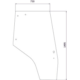 Vitre de porte droite UNIVERSEL 3825717M1N