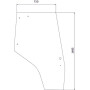 Vitre de porte droite UNIVERSEL 3825717M1N