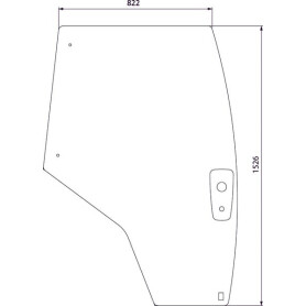 Vitre de porte droite UNIVERSEL 4353956M2N