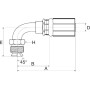 Raccord GATES 4G4MIX90