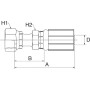 Raccord GATES 4G6FFORX