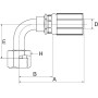 Raccord GATES 4G6FFORX90M