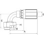 Raccord GATES 5G13FFGX90
