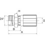 Raccord GATES 6G13MFG