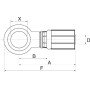 Raccord GATES 6G14DBJ