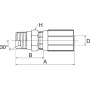 Raccord GATES 6G8MP