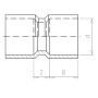 Raccord 32x32mm VDL 7032100
