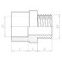 Raccord adaptateur VDL 74032160