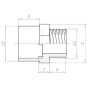 Raccord adaptateur VDL 76311460