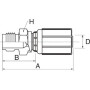 Raccord GATES 8G18AV
