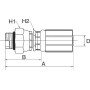 Raccord GATES 8G8MBX