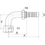 Raccord GATES 8GS10FFORX90M