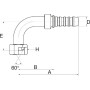 Raccord GATES 8GS8FBSPORX90