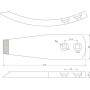 Pointe de cultivateur UNIVERSEL 9762500270CKR