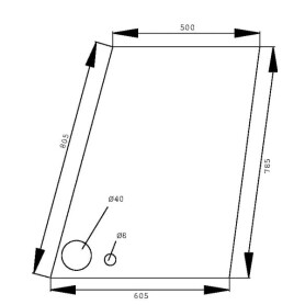 Vitre de porte UNIVERSEL D6906
