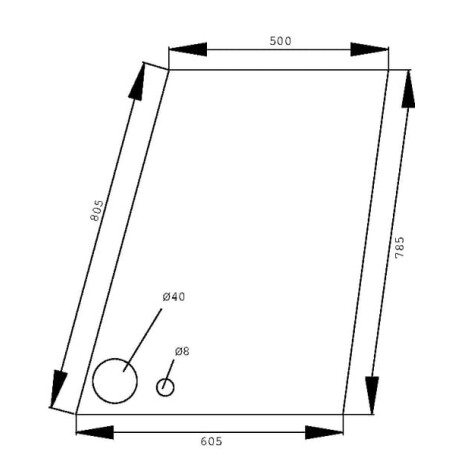 Vitre de porte UNIVERSEL D6906
